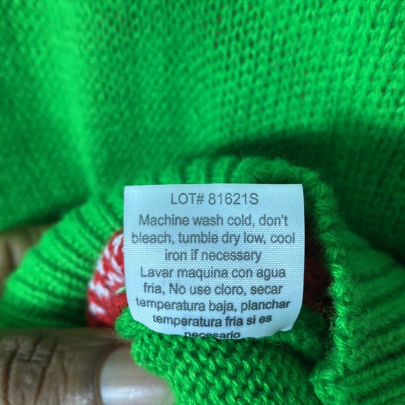 Merry Christmas by Poof! Santa Christmas Sweater Gnomes Size Large - Picture 7 of 11